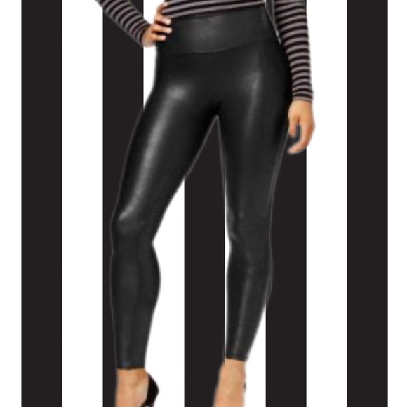 NWT Spanx Faux Leather Leggings Women's Black Size small - Picture 1 of 7